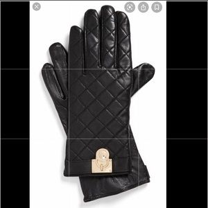 Michael Kors quilted leather gloves